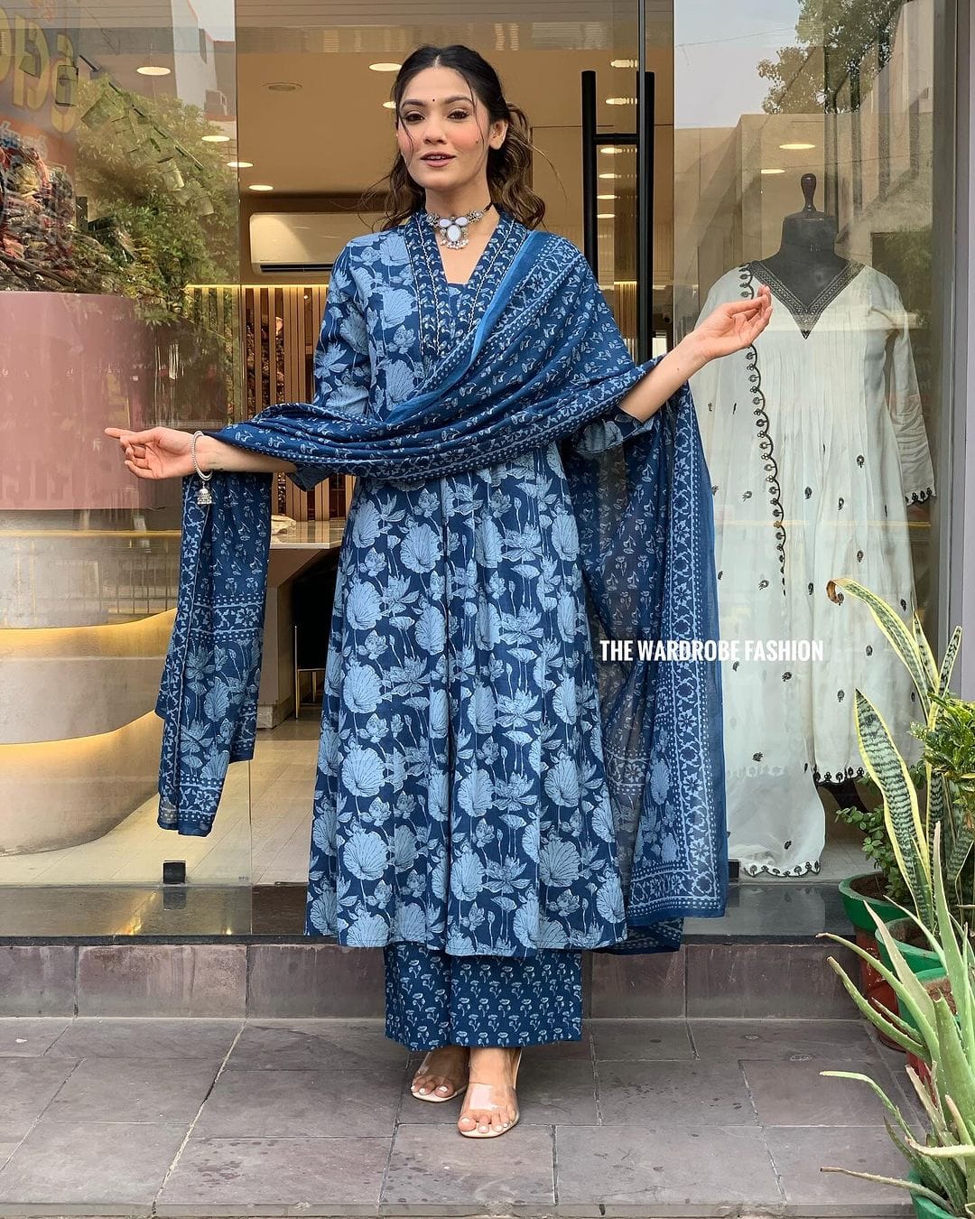Akshar Designer Hand Work Cotton Printed Kurti With Bottom Dupatta Wholesalers In Delhi

